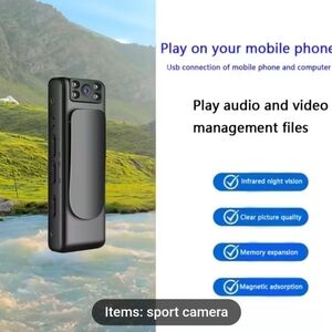 Black Portable Sport Camera